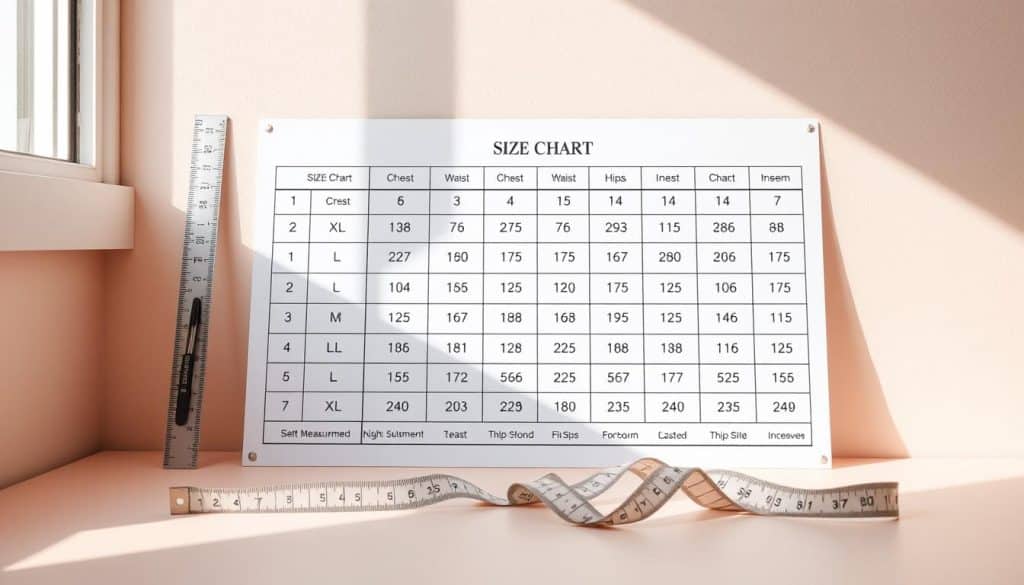 tabela de medidas SHEIN