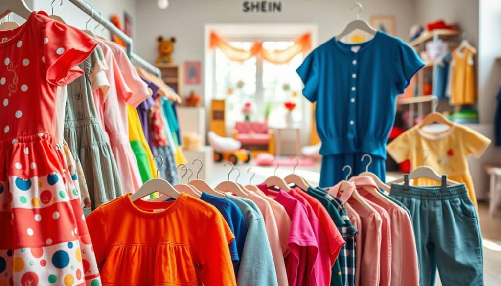 materiais roupas infantis SHEIN