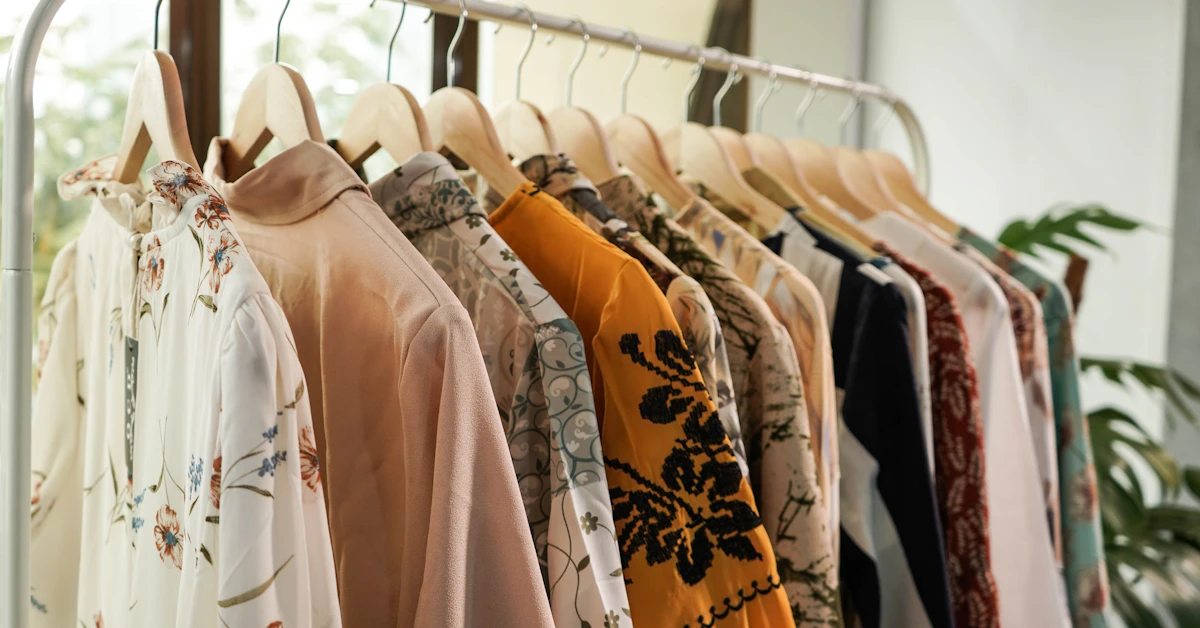 white and brown floral long sleeve shirt